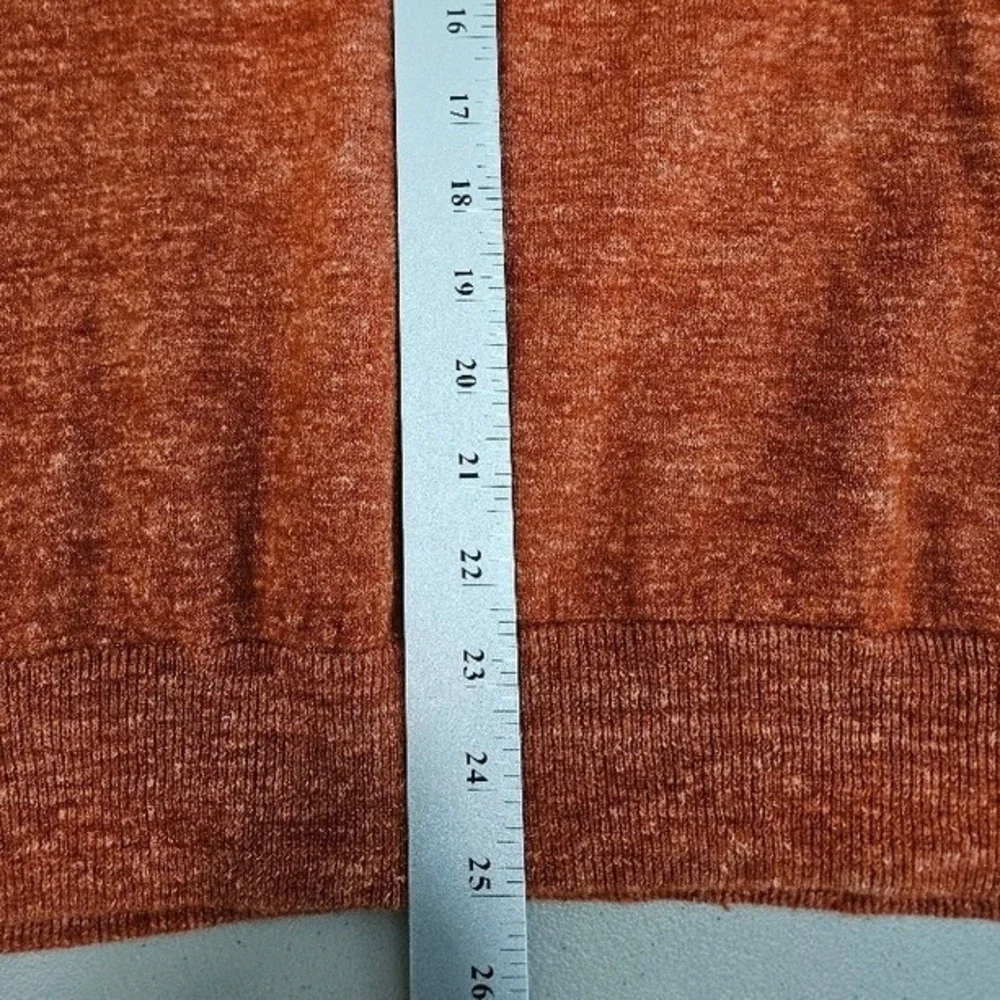Grayers Mens Orange Wool Linen Crewneck Sweater‎ XL Pullover Long Sleeve Ribbed